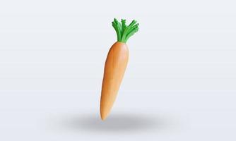 3d Vegetable Carrot rendering front view photo