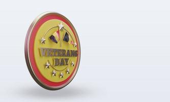 3d Veterans day Belgium rendering left view photo