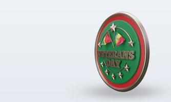 3d Veterans day Senegal rendering right view photo