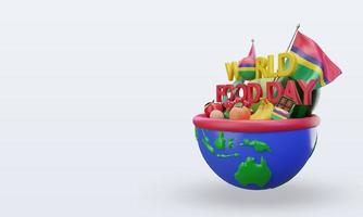 3d día mundial de la alimentación mauricio renderizado vista derecha foto