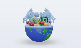 3d World Food Day Micronesia rendering front view photo