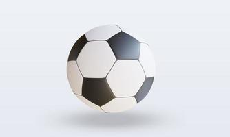 Vista frontal de renderizado de pelota de fútbol de pelota de deporte 3d foto