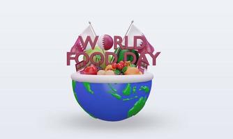 3d world food day qatar rendering vista frontal foto