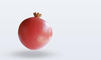 3d Fruits Pomegranate rendering left view photo