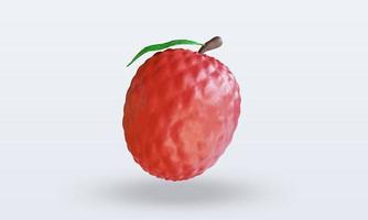 3d Fruits Lychee rendering front view photo