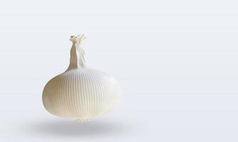 3d Vegetable Garlic rendering left view photo