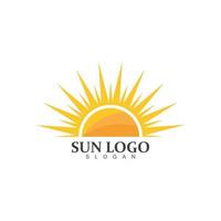 diseño de plantilla de logotipo de icono de ilustración de vector de sol