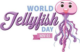 diseño de banner del día mundial de las medusas vector