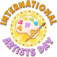 International Artists Day Banner Design vector