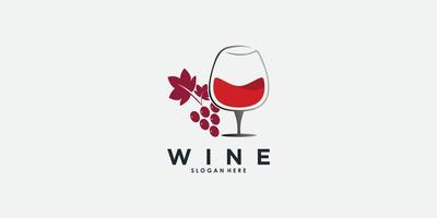 wine logo design vector illutration