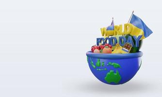 3d día mundial de la alimentación ucrania renderizado vista derecha foto