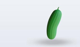3d Vegetable Cucumber rendering top view photo