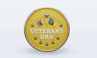 3d Veterans day Cameroon rendering front view photo