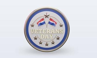 3d Veterans day Paraguay rendering front view photo