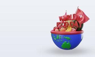 3d día mundial de la alimentación suiza renderizado vista derecha foto