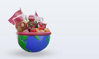 3d World Food Day Latvia rendering left view photo