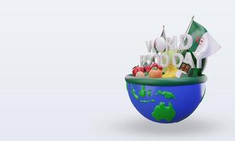 3d día mundial de la alimentación argelia renderizado vista derecha foto