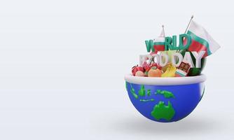 3d World Food Day Bulgaria rendering right view photo