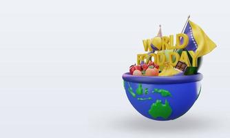 3d World Food Day Bosnia and Herzegovina rendering right view photo