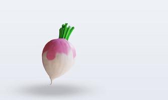 3d Vegetable Turnip rendering left view photo