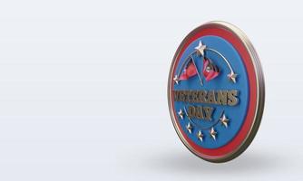 3d Veterans day Antigua and Barbuda rendering right view photo