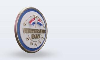 3d Veterans day Netherlands rendering left view photo