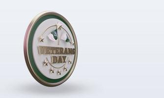 3d Veterans day Pakistan rendering left view photo