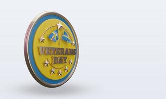 3d Veterans day Sweden rendering left view photo