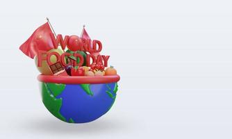 3d World Food Day China rendering left view photo