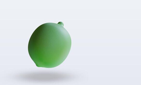 3d Fruits Lime rendering left view photo