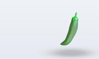 3d Vegetable Green Chillies rendering right view photo