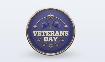 3d Veterans day New Zealand rendering front view photo