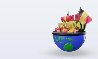 3d World Food Day Belgium rendering right view photo