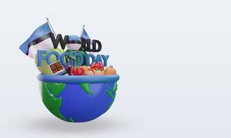 3d World Food Day Estonia rendering left view photo