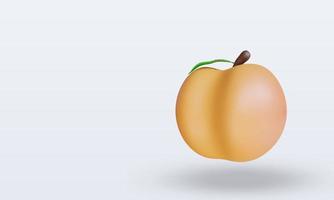 3d Fruits Apricot rendering right view photo