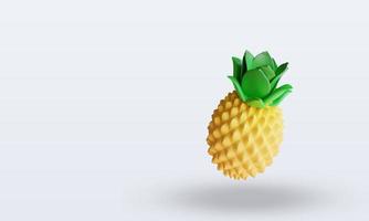 3d Fruits Pinapple rendering top view photo