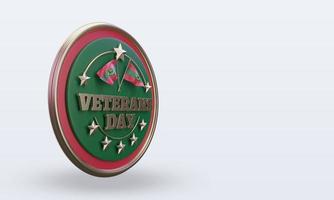 3d Veterans day Mauritania rendering left view photo