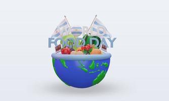 3d World Food Day Argentina rendering front view photo