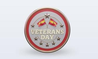 3d Veterans day Spain rendering front view photo