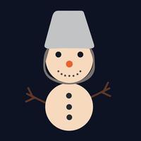 Christmas advent calendar 8. 8 in the form of a snowman. Vector illustration