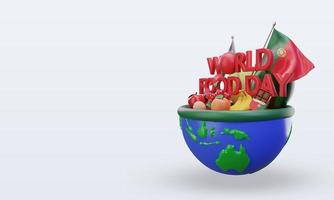 3d World Food Day Portugal rendering right view photo