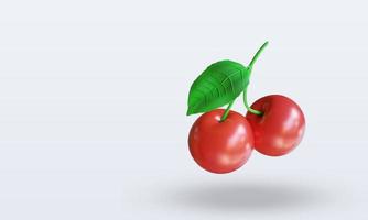 3d Fruits Cherry rendering top view photo