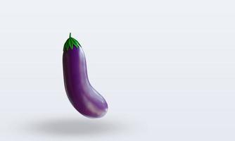 3d Vegetable Eggplant rendering left view photo