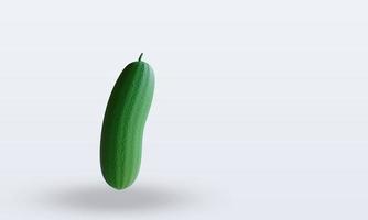 3d Vegetable Cucumber rendering left view photo