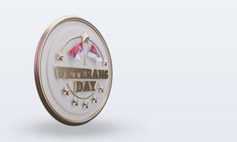 3d Veterans day Serbia rendering left view photo