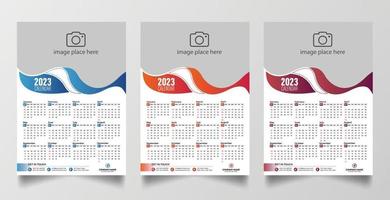 2023 Calendar design template vector