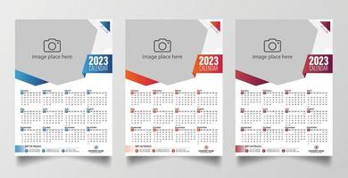2023 Calendar design template vector