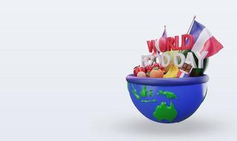 3d World Food Day France rendering right view photo