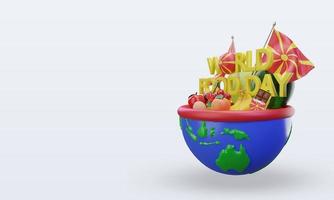 3d World Food Day North Macedonia rendering right view photo