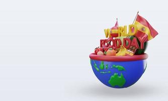 3d World Food Day Spain rendering right view photo